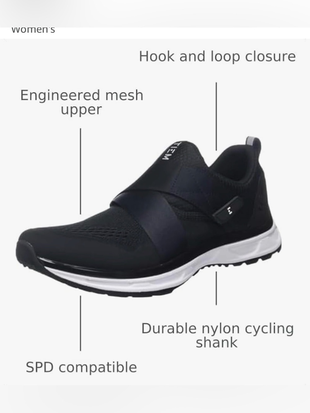 Womens’ TIEM Slipstream - Indoor Cycling Shoe, black size 9 EUC - Picture 3 of 13